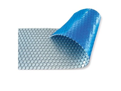 Солярное покрытие Aquaviva Platinum Bubbles серебро/голубой (4х50 м, 500 мкм)