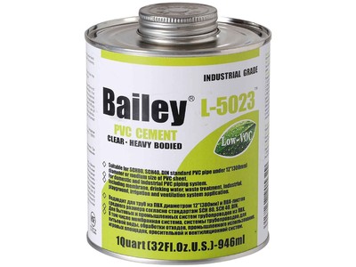 Клей для труб ПВХ Bailey L-5023 946мл (для больших диаметров ПВХ труб)
