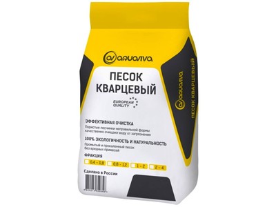 Песок кварцевый 25кг Aquaviva 0,8-2,0 мм